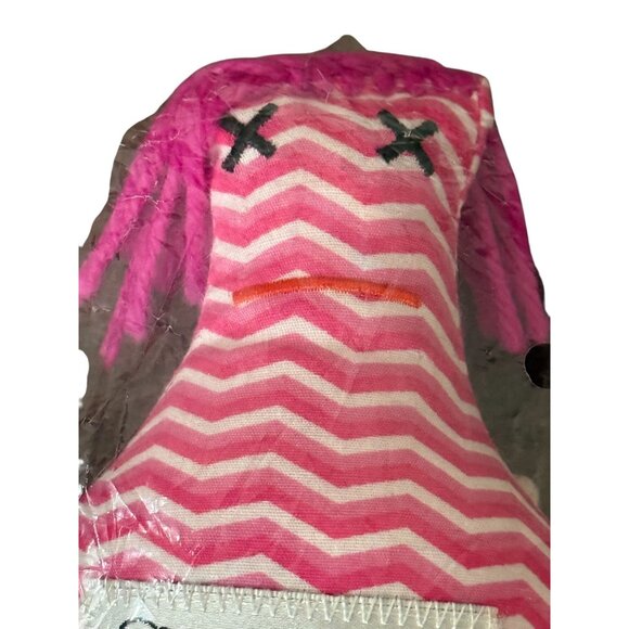 Dammit Doll Stress Relief Plush Pink Striped Pink Hair 12 inch NEW IN PACKAGE! - Picture 3 of 6